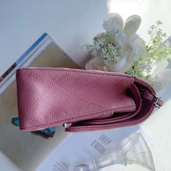 Chanel Caviar Quilted Medium Double Flap Pink Bag - Picture 3 of 10